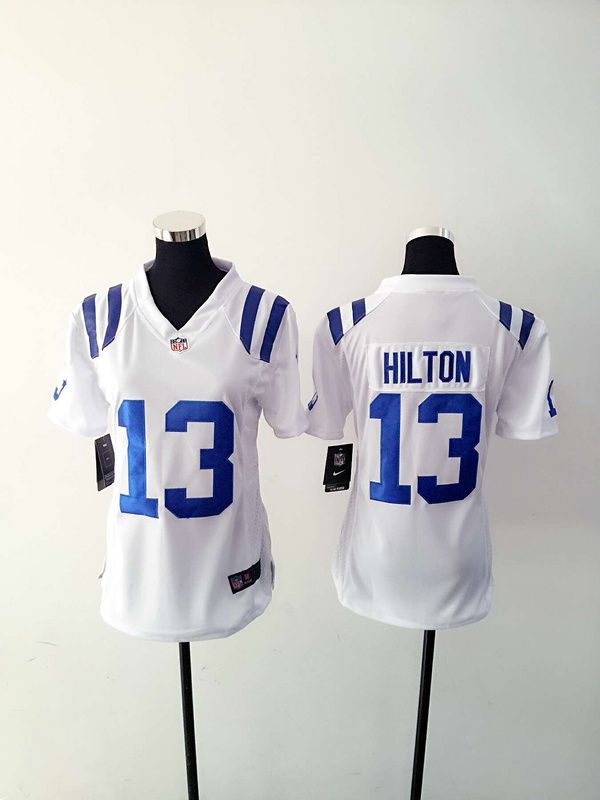 Women Indianapolis Colts #13 T.Y. Hilton White Nike NFL Jerseys->women nfl jersey->Women Jersey